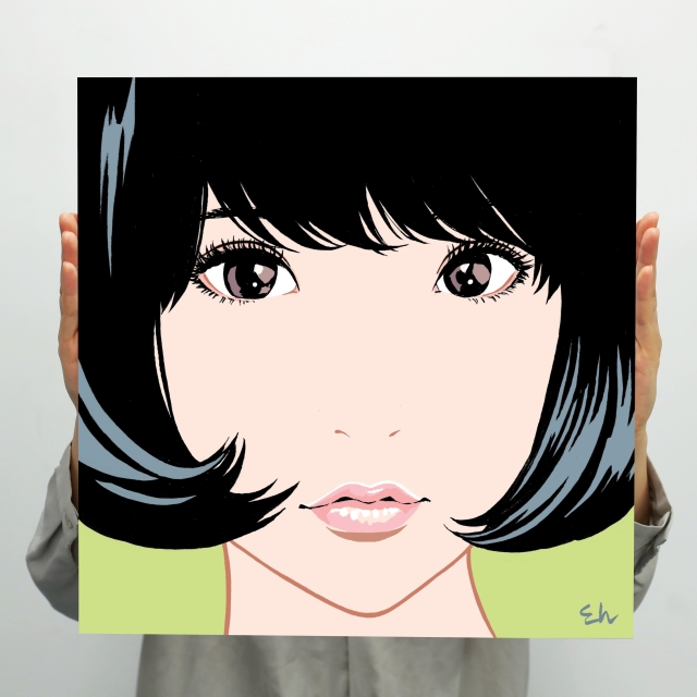 江口寿史イラストレーション展　オリジナルキャンバスアート(複製画)「彼女1」
