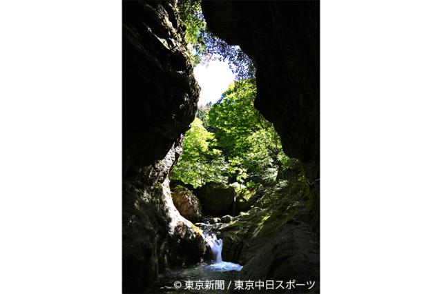 フォトサービス　2023年8月20日　厳かに響く水音 神戸岩(檜原村)