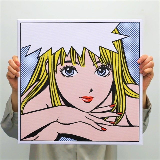 彼女展　オリジナルキャンバスアート(複製画)「ストップ!!ひばりくん!」